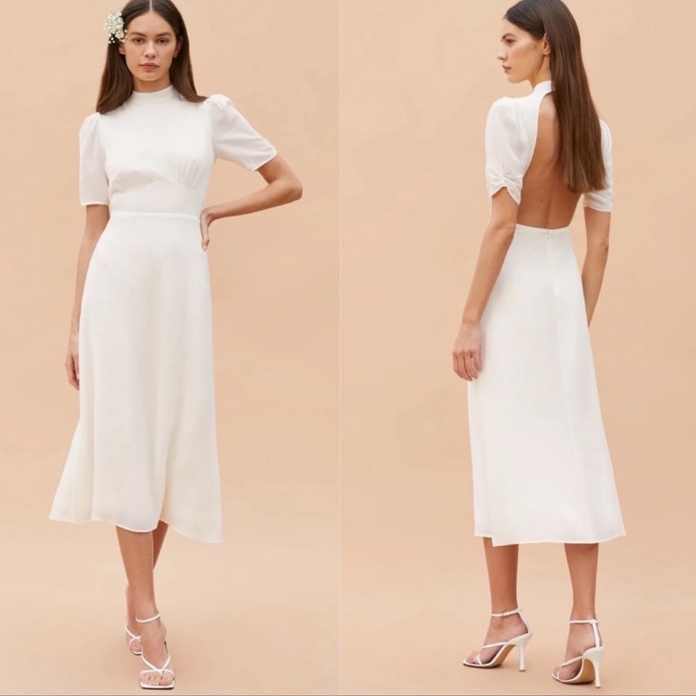 Like New Reformation Wedding Rehearsal Dinner Dusk Dress Size 10, Never Worn
